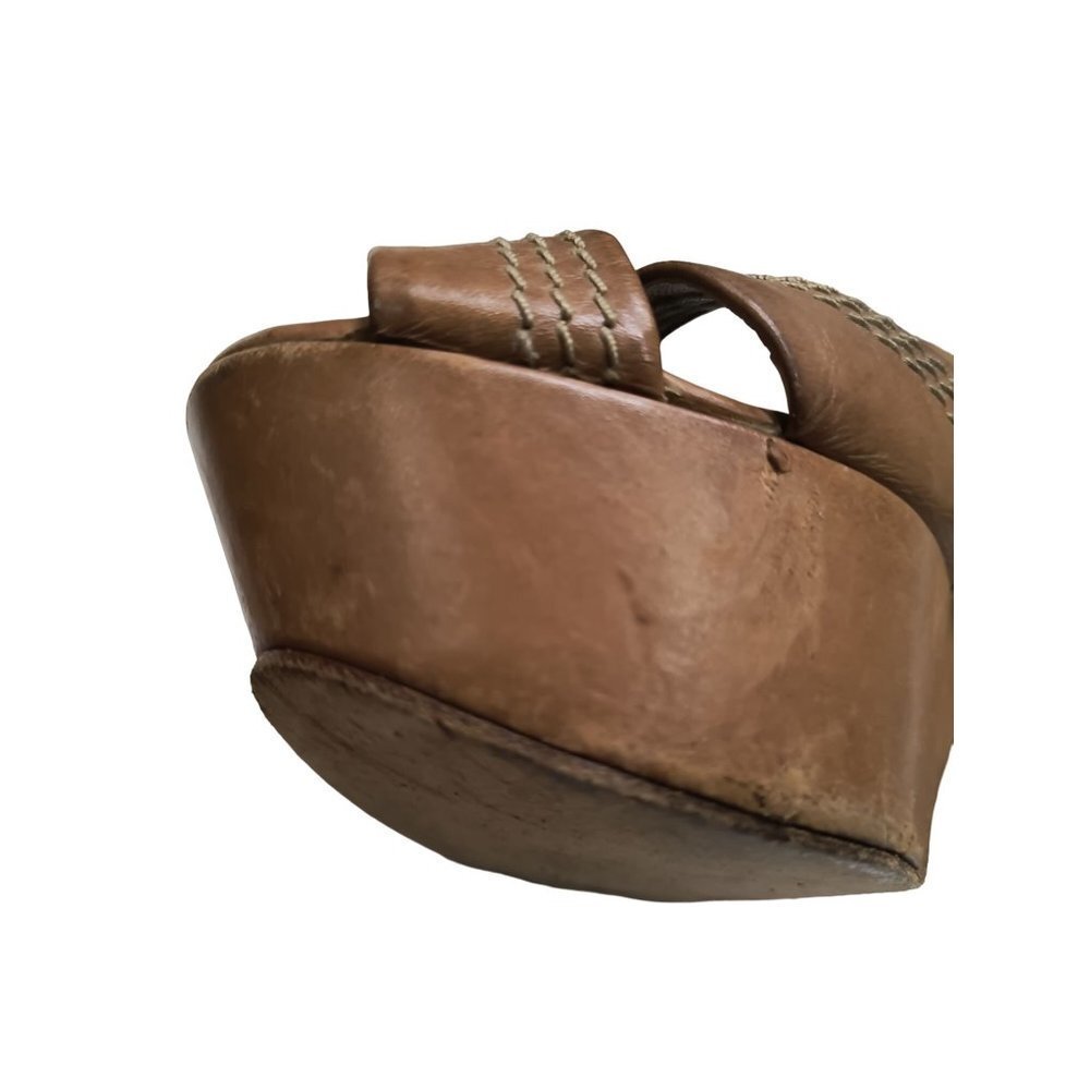 Vintage Chloe leather Wedge sandals Size 39.5 US Size US shoe size‎ 8.5. - Picture 12 of 13